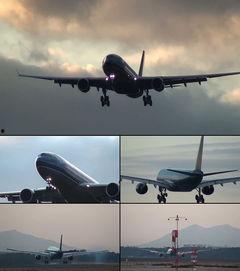 飞机起飞降落视频,航拍视角下的飞机起飞降落瞬间