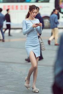 街拍丝袜细高跟,丝袜细高跟演绎时尚风采